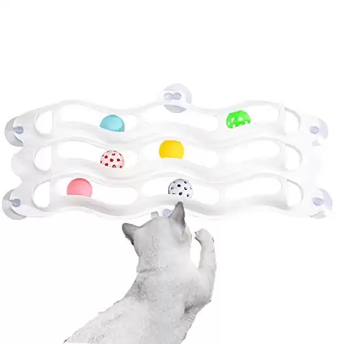 Cat Suction Ball Track - Space Saving Stationary Toy