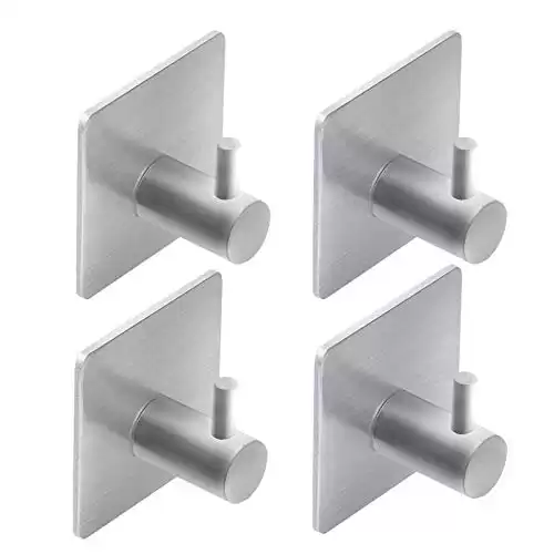 Tidysun Adhesive Heavy Duty Aluminum Hooks, Waterproof Wall Hangers